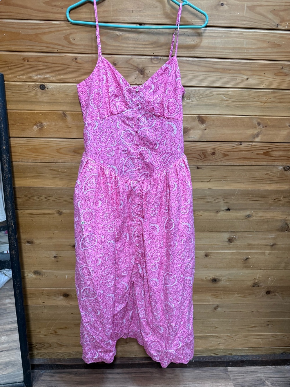 Roller Rabbit Pink Eyelet Midi Dress with Spaghetti Straps - Picture 5 of 9
